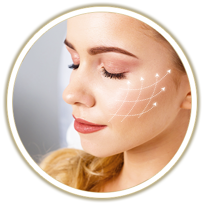 cheek volume loss bubble