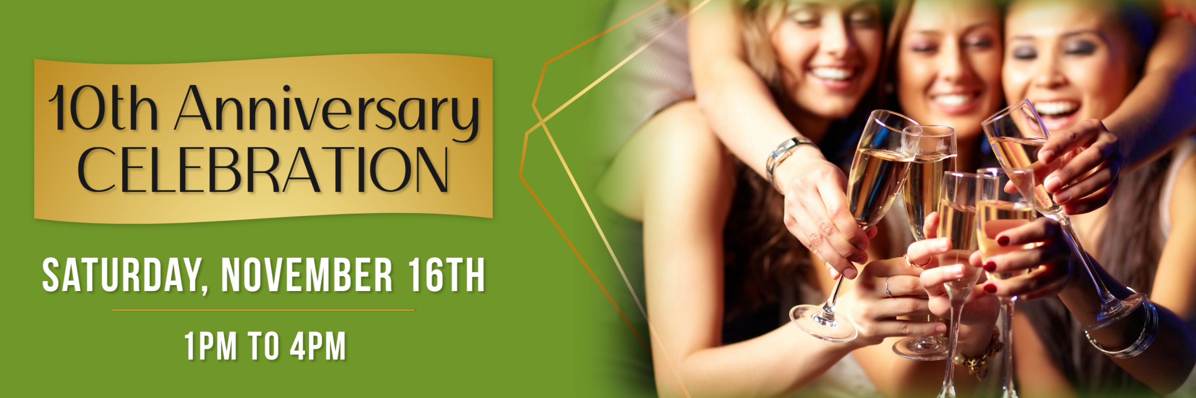Black and Gold Celebration Email Header 2